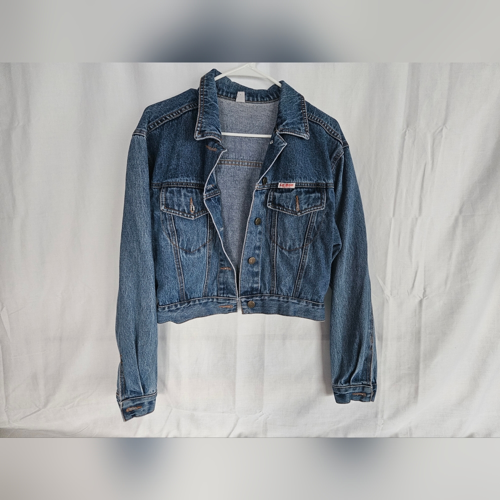 Cropped denim jacket,  LeBon, Medium, Very Cute! M
